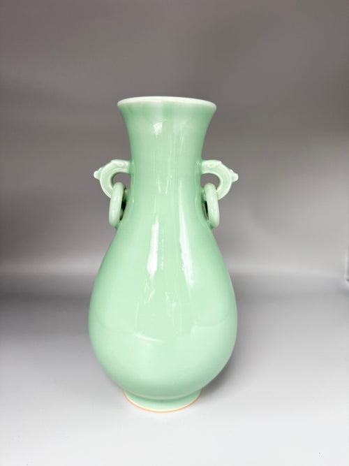 Double-loop Ear Vase, Longquan Celadon (Di Kiln), Zhou Xiaoping